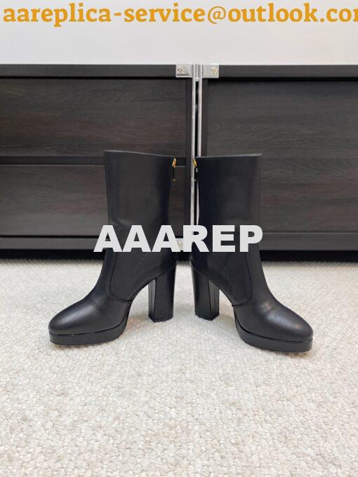 Replica Dior Lambskin D-Rise Platform Heel Ankle Boot 672366 19