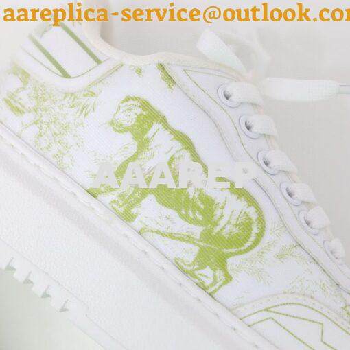 Replica Dior Addict Sneaker Green Toile de Jouy Technical Fabric KCK30 5