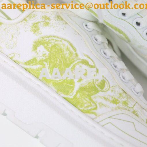 Replica Dior Addict Sneaker Green Toile de Jouy Technical Fabric KCK30 6