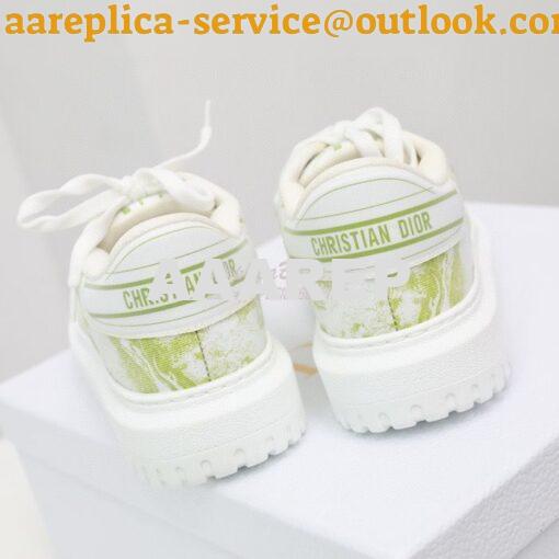 Replica Dior Addict Sneaker Green Toile de Jouy Technical Fabric KCK30 9