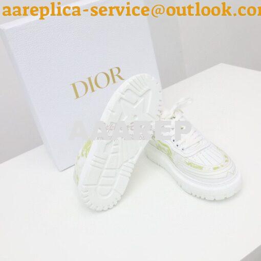 Replica Dior Addict Sneaker Green Toile de Jouy Technical Fabric KCK30 10