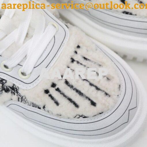 Replica Dior Addict Sneaker Black Toile de Jouy Embroidered Natural Sh 7