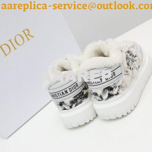 Replica Dior Addict Sneaker Black Toile de Jouy Embroidered Natural Sh 10