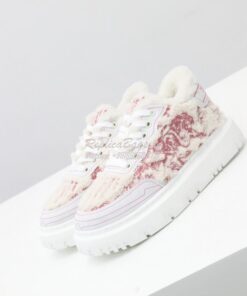 Replica Dior Addict Sneaker Rose Des Vents Toile de Jouy Embroidered N 2