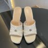 Replica Gucci Platform Slide Leather Sandal with Studs 740425 Pink 11