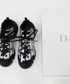 Replica Dior D-Connect Sneaker Black Spatial Printed Reflective Techni 2