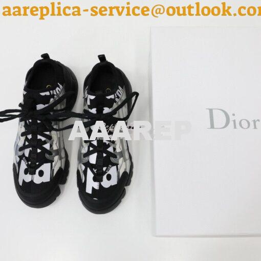 Replica Dior D-Connect Sneaker Black Spatial Printed Reflective Techni 2