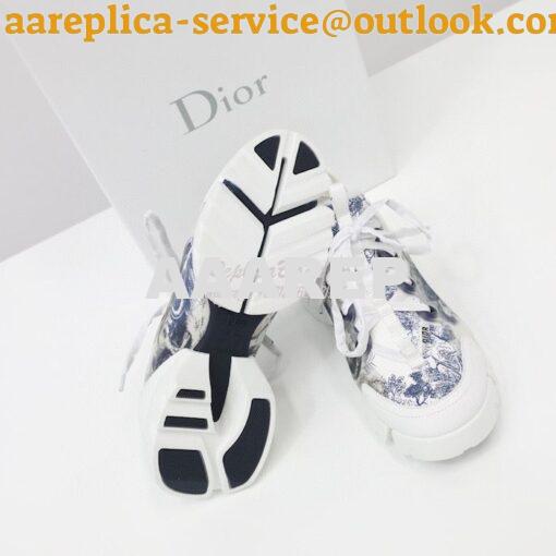 Replica Dior D-Connect Sneaker Deep Blue Toile de Jouy Technical Fabri 10