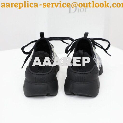 Replica Dior D-Connect Sneaker Black Spatial Printed Reflective Techni 8