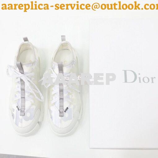Replica Dior D-Connect Sneaker White Spatial Printed Reflective Techni 2