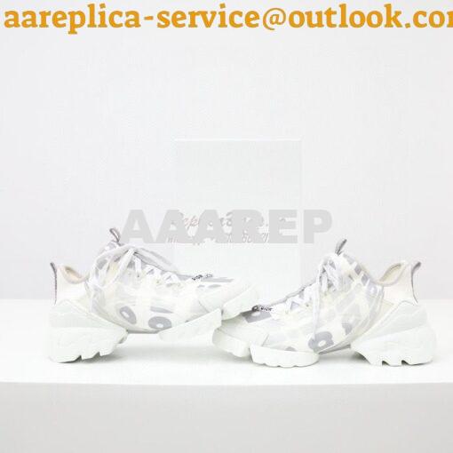 Replica Dior D-Connect Sneaker White Spatial Printed Reflective Techni 4