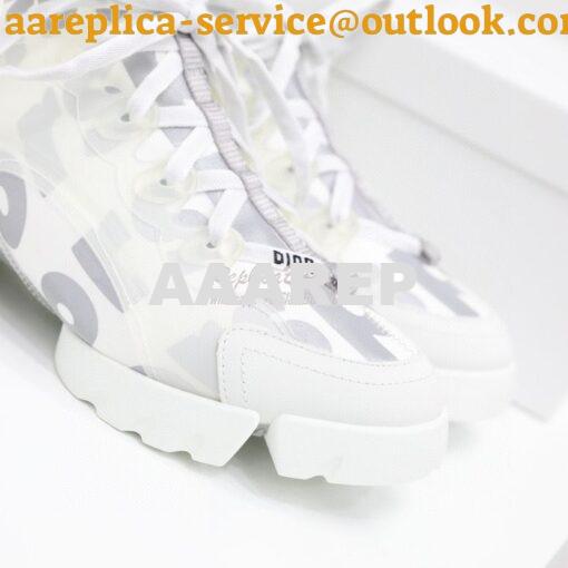 Replica Dior D-Connect Sneaker White Spatial Printed Reflective Techni 5