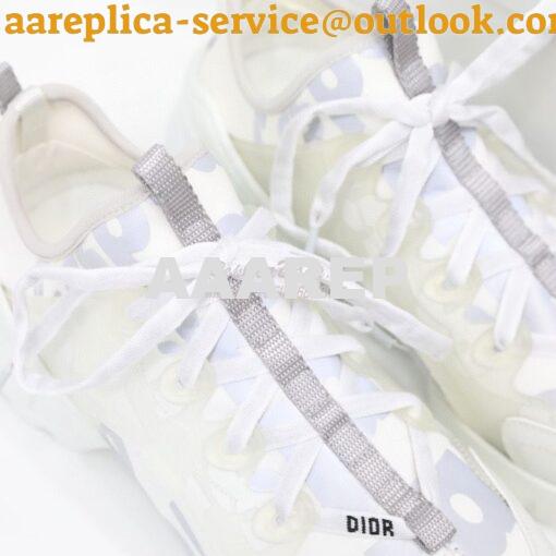 Replica Dior D-Connect Sneaker White Spatial Printed Reflective Techni 6