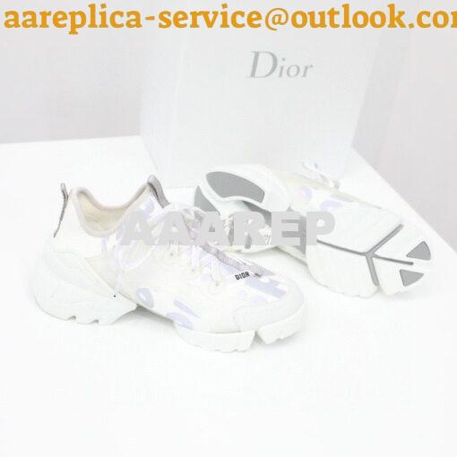 Replica Dior D-Connect Sneaker White Spatial Printed Reflective Techni 10