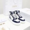 Replica Dior D-Player Sneaker White Blue Quilted Nylon KCK315N