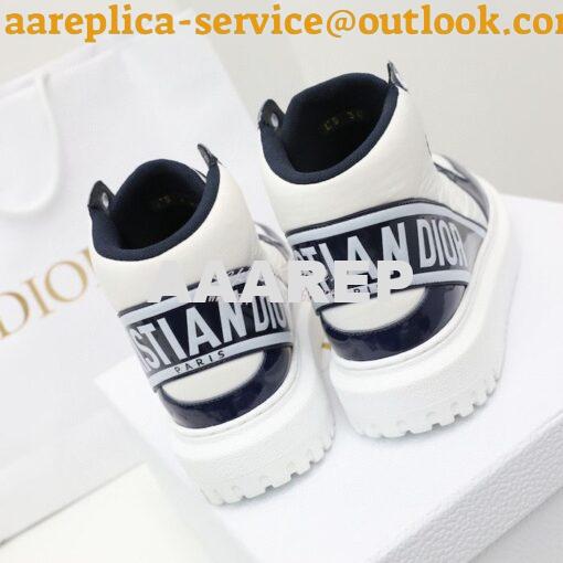 Replica Dior D-Player Sneaker White Blue Quilted Nylon KCK315N 7