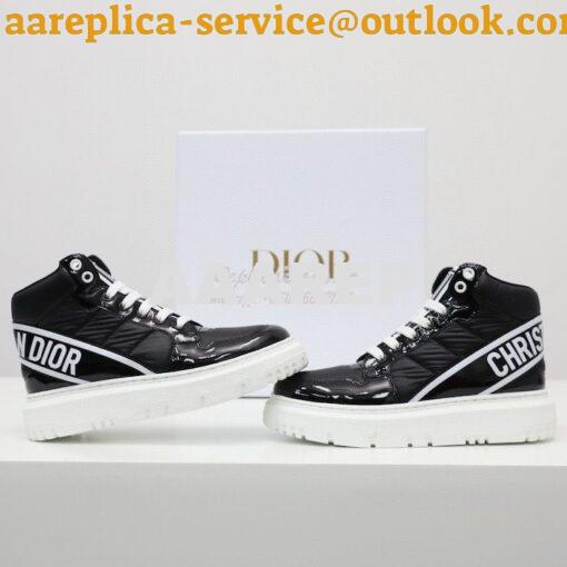 Replica Dior D-Player Sneaker Black Quilted Nylon KCK315N 5