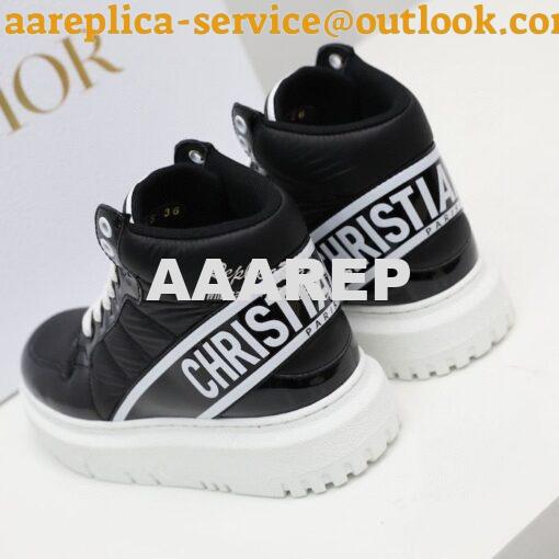 Replica Dior D-Player Sneaker Black Quilted Nylon KCK315N 7