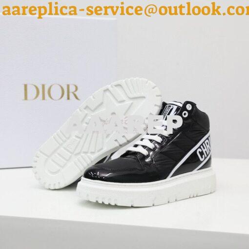 Replica Dior D-Player Sneaker Black Quilted Nylon KCK315N 9