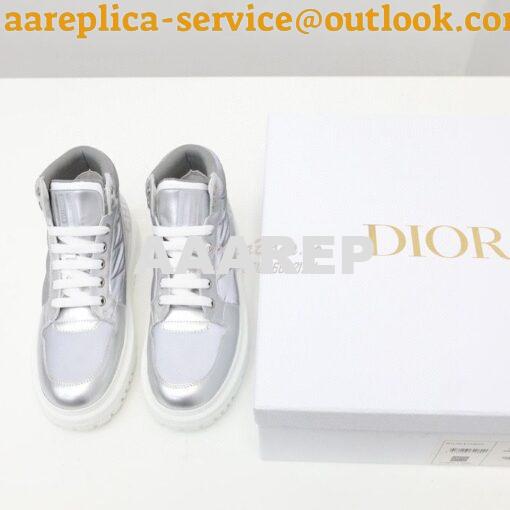 Replica Dior D-Player Sneaker Grey Quilted Nylon KCK315N 2