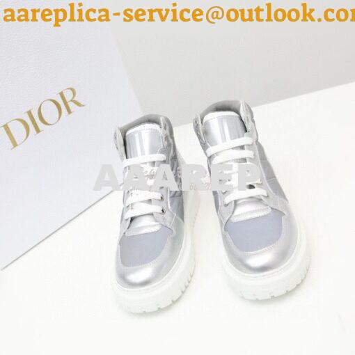 Replica Dior D-Player Sneaker Grey Quilted Nylon KCK315N 5