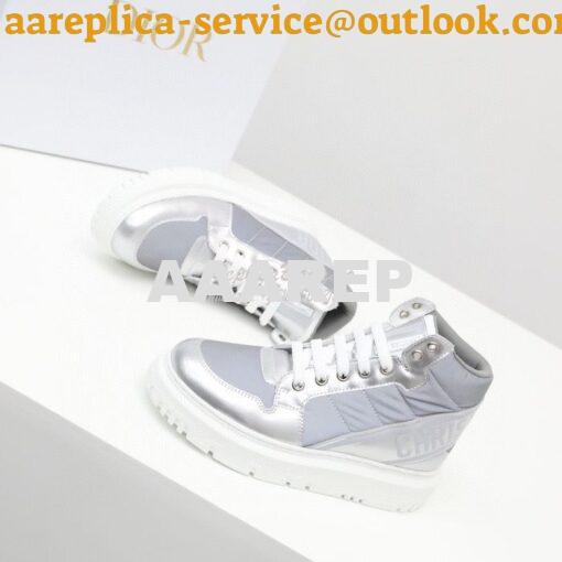 Replica Dior D-Player Sneaker Grey Quilted Nylon KCK315N 6