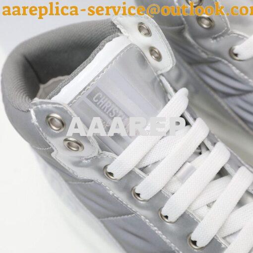 Replica Dior D-Player Sneaker Grey Quilted Nylon KCK315N 7