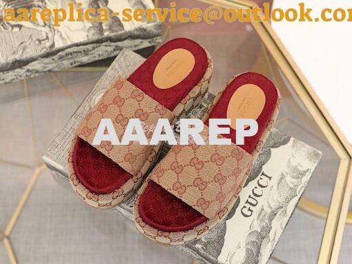 Replica Gucci Women's Original GG Slide Sandal 573018 Beige