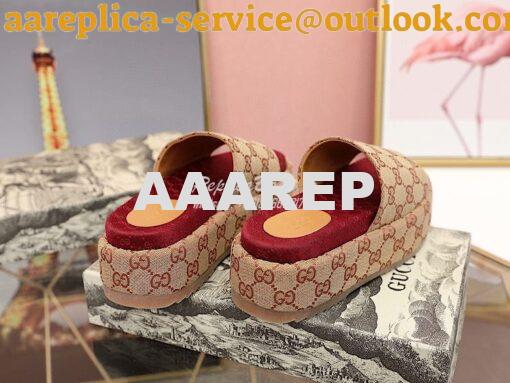 Replica Gucci Women's Original GG Slide Sandal 573018 Beige 3