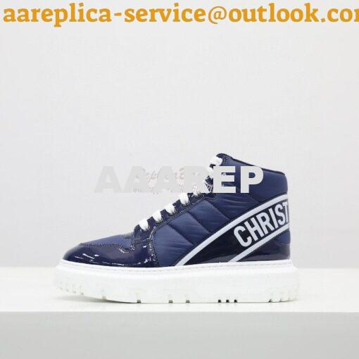 Replica Dior D-Player Sneaker Navy Blue Quilted Nylon KCK315N 5