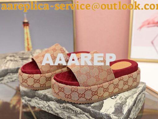 Replica Gucci Women's Original GG Slide Sandal 573018 Beige 8