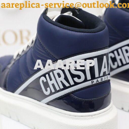Replica Dior D-Player Sneaker Navy Blue Quilted Nylon KCK315N 7