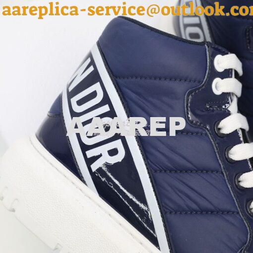 Replica Dior D-Player Sneaker Navy Blue Quilted Nylon KCK315N 8