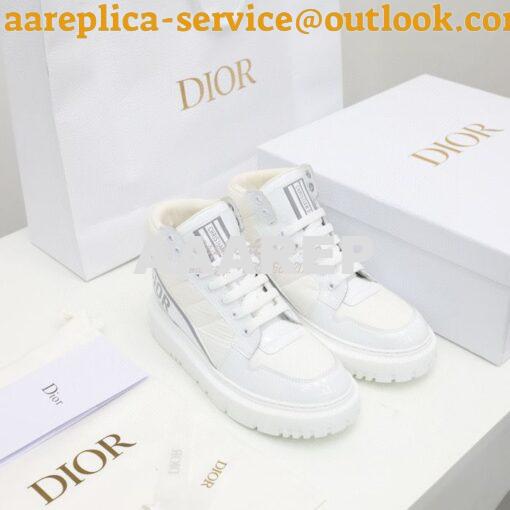 Replica Dior D-Player Sneaker White Quilted Nylon KCK315N