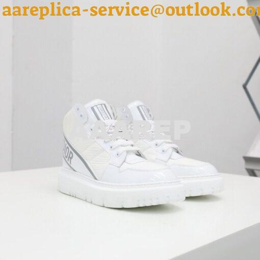 Replica Dior D-Player Sneaker White Quilted Nylon KCK315N 2