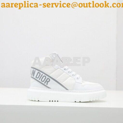 Replica Dior D-Player Sneaker White Quilted Nylon KCK315N 3