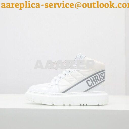 Replica Dior D-Player Sneaker White Quilted Nylon KCK315N 4