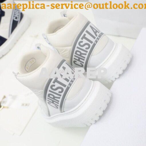 Replica Dior D-Player Sneaker White Quilted Nylon KCK315N 7