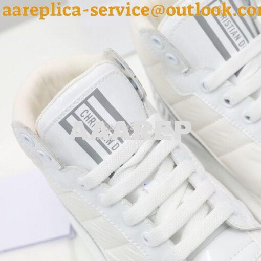 Replica Dior D-Player Sneaker White Quilted Nylon KCK315N 8