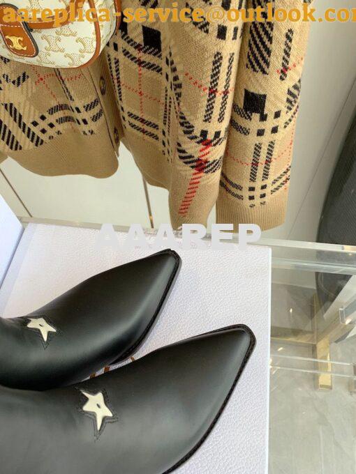 Replica Dior L.A. Star Black Leather High Boots 35M16I 7
