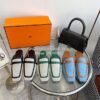 Replica Hermes Groupie Mule H231054Z in H canvas and calfskin