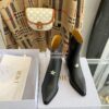 Replica Dior L.A. Star Black Leather Ankle Boots 55M6I 11