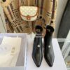 Replica Dior L.A. Star Black Leather Ankle Boots 55M6I