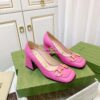 Replica Gucci Women's Mid-heel Pump With Horsebit 643886 Pink