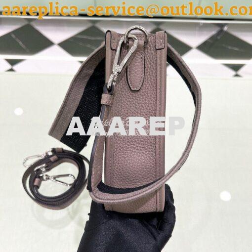 Replica Prada Leather Mini Shoulder Bag 1BH191 Clay Gray 6
