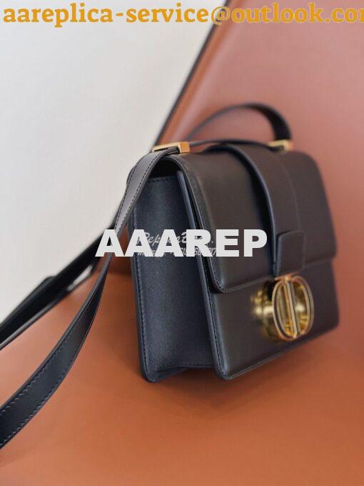 Replica Dior 30 Montaigne Bag with Tonal Enamel CD M9203U Black 3