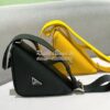 Replica Prada Triangle Saffiano Leather Belt Bag 2VL039 Black