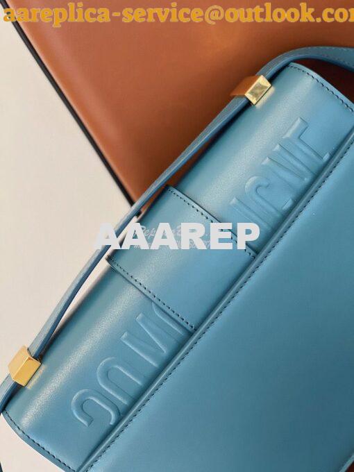 Replica Dior 30 Montaigne Bag with Tonal Enamel CD M9203U Steel Blue 10