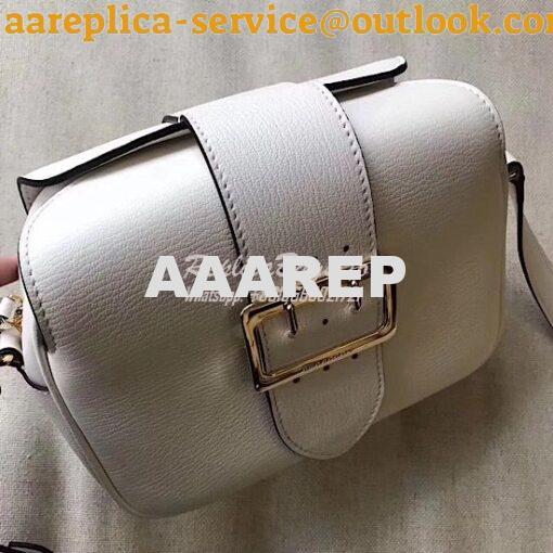 Replica Burberry The Small Buckle Crossbody Bag in Leather White