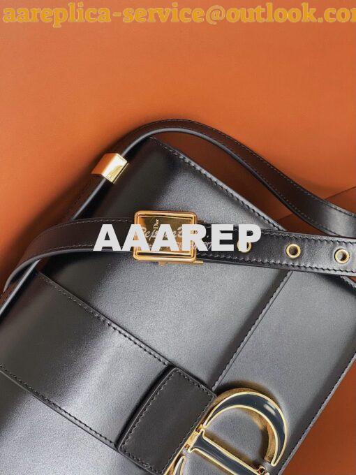 Replica Dior 30 Montaigne Bag with Tonal Enamel CD M9203U Black 5